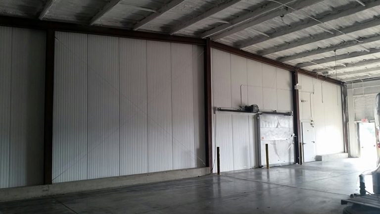 after painting warehouse wall