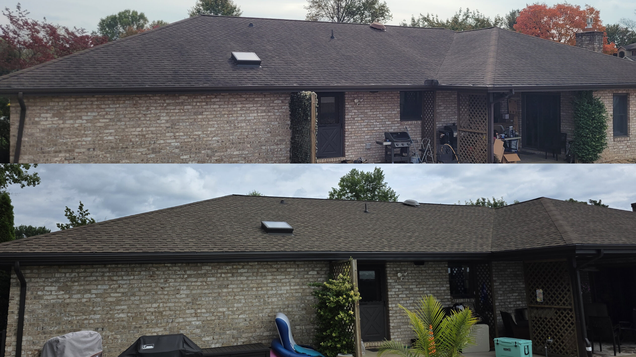 Asphalt shingle roof three years after soy roof rejuvenation, Lebanon PA
